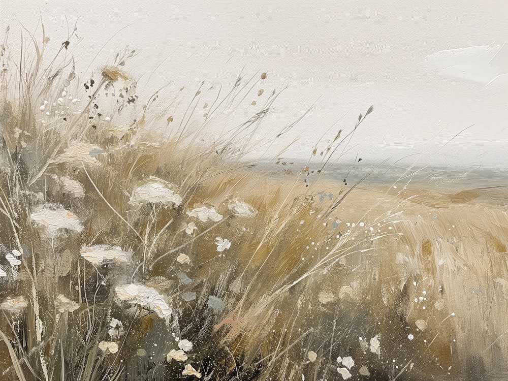 White Wildflowers & Cornfield