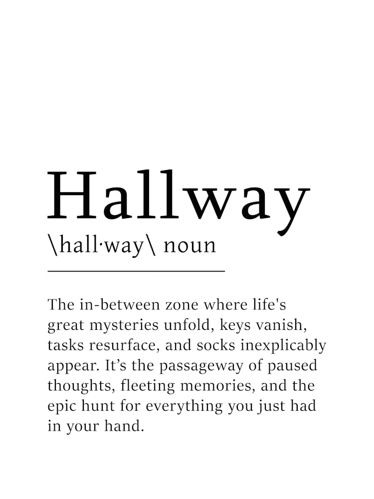 Hallway Definition Poster - Dictionary