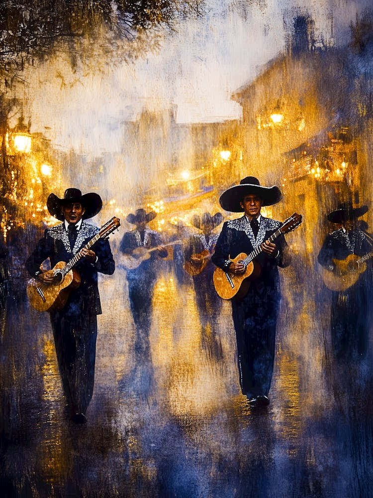 Mexican Street Musicians Mexican art