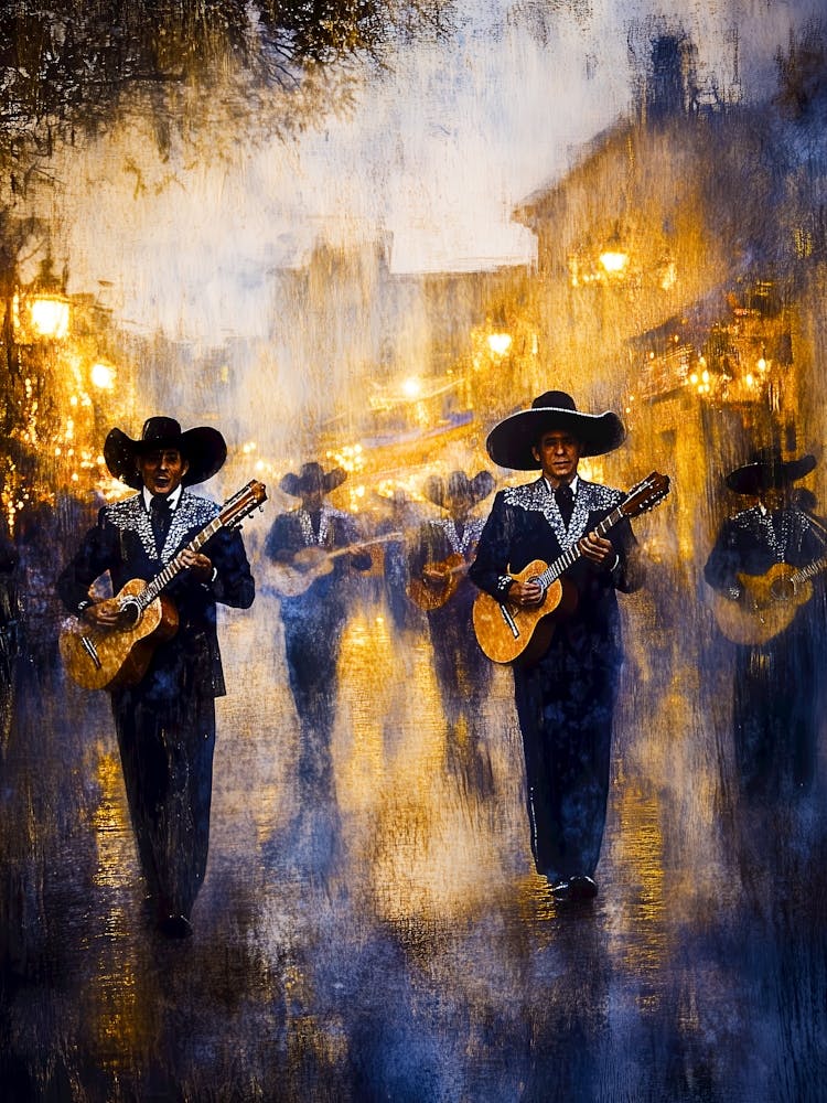 Mexican Street Musicians Mexican art
