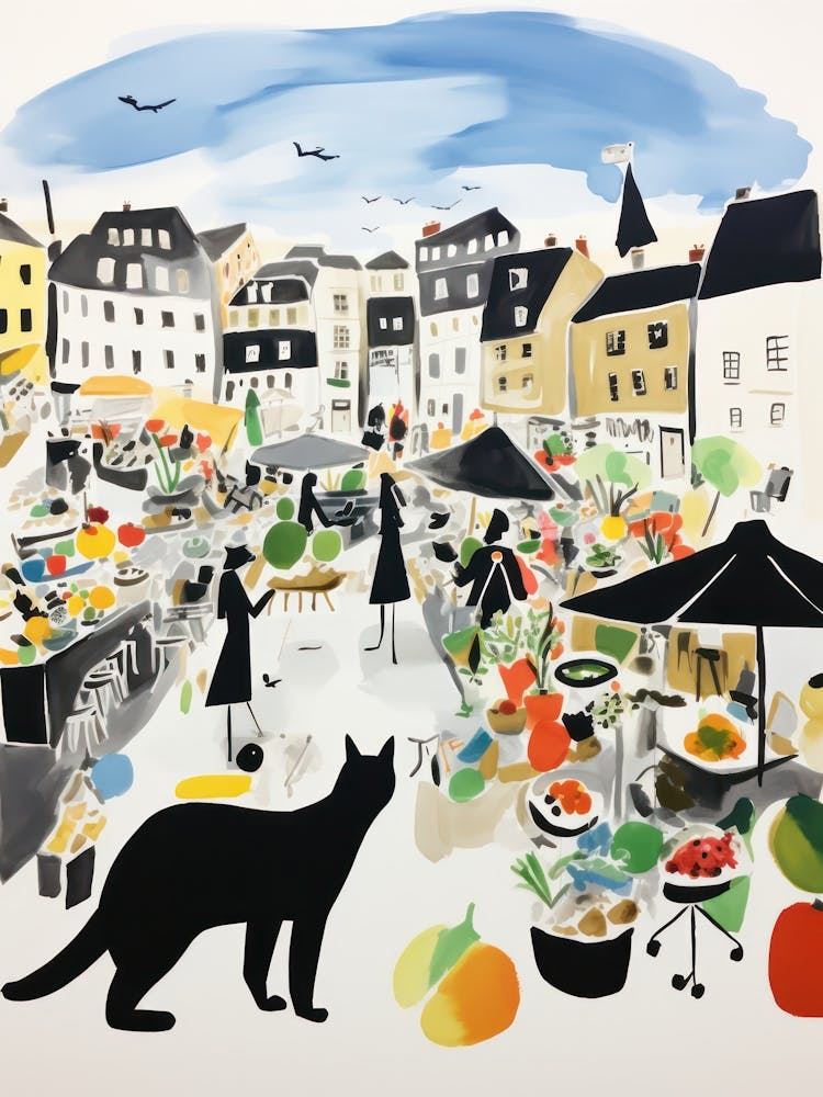 The Food Market In Vienna 5 Illustration