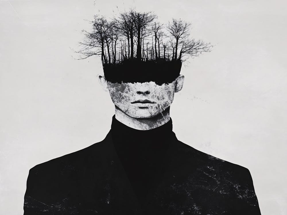Man With Trees On His Head