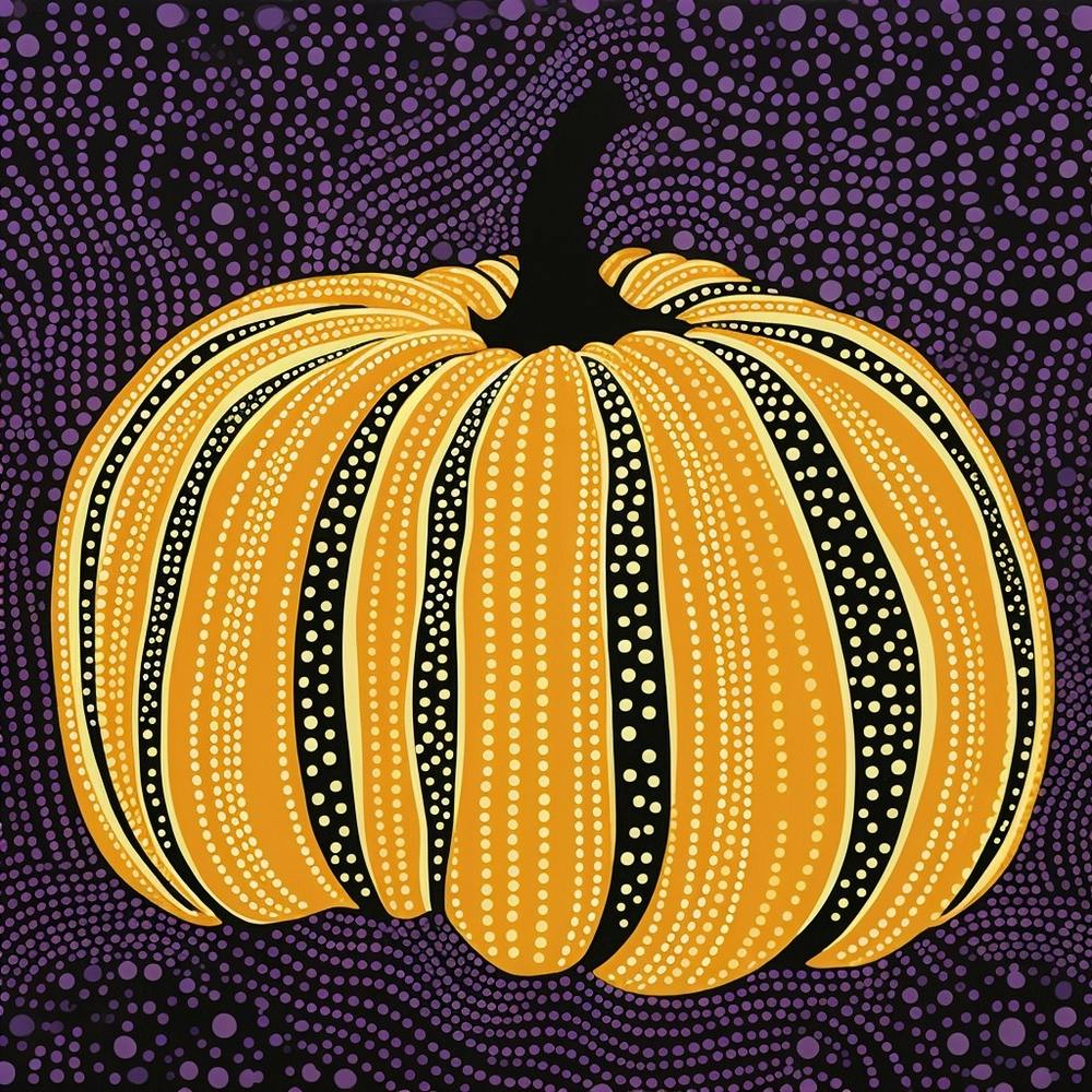 Yayoi Kusama Inspired Pumpkin Purple And Yellow 3