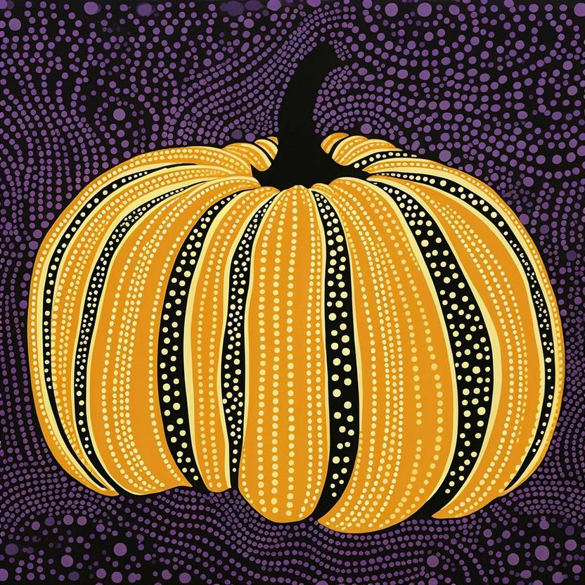 Yayoi Kusama Inspired Pumpkin Purple And Yellow 3