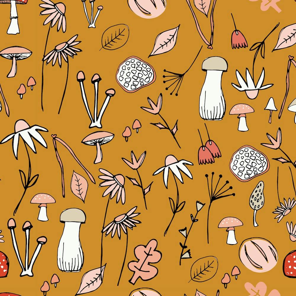 Mushroom Mustard Square