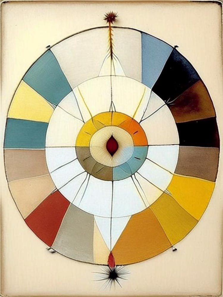 Medicine Wheel Symbol Abstract Painting