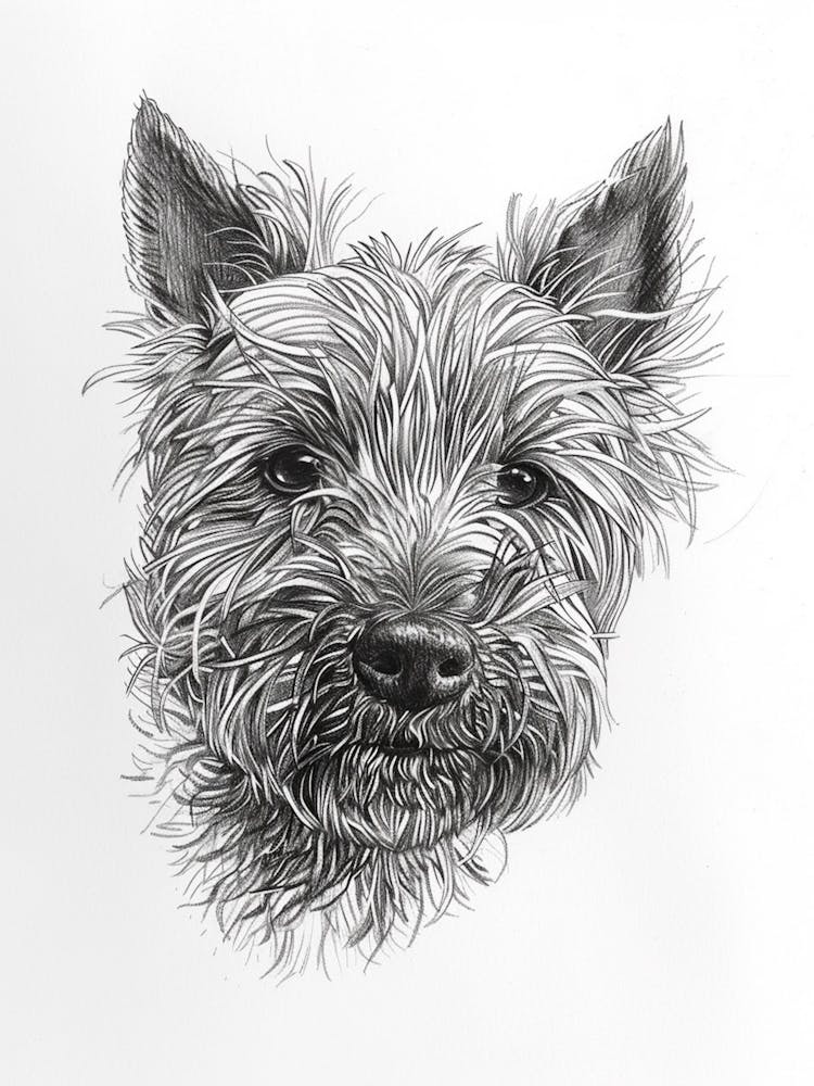 Terrier Dog Line Sketch 1
