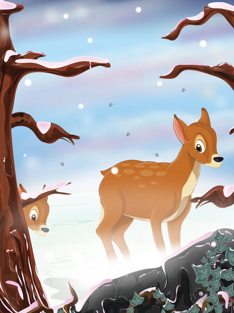 Deer In The Snow