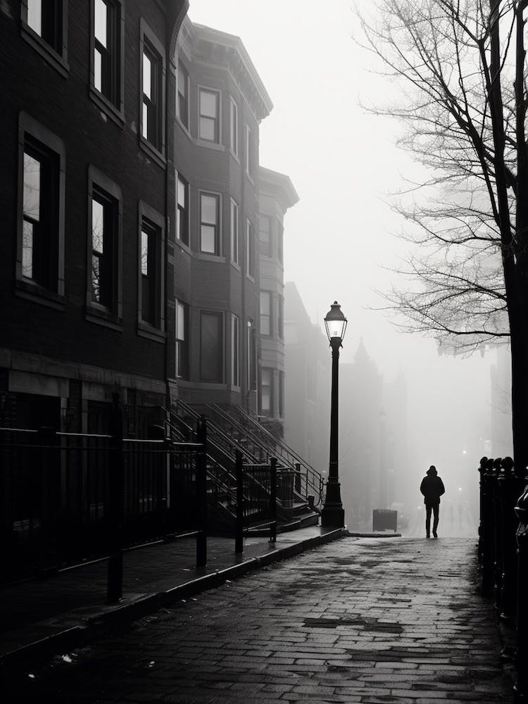 Boston, Black And White Analogue Photograph 1