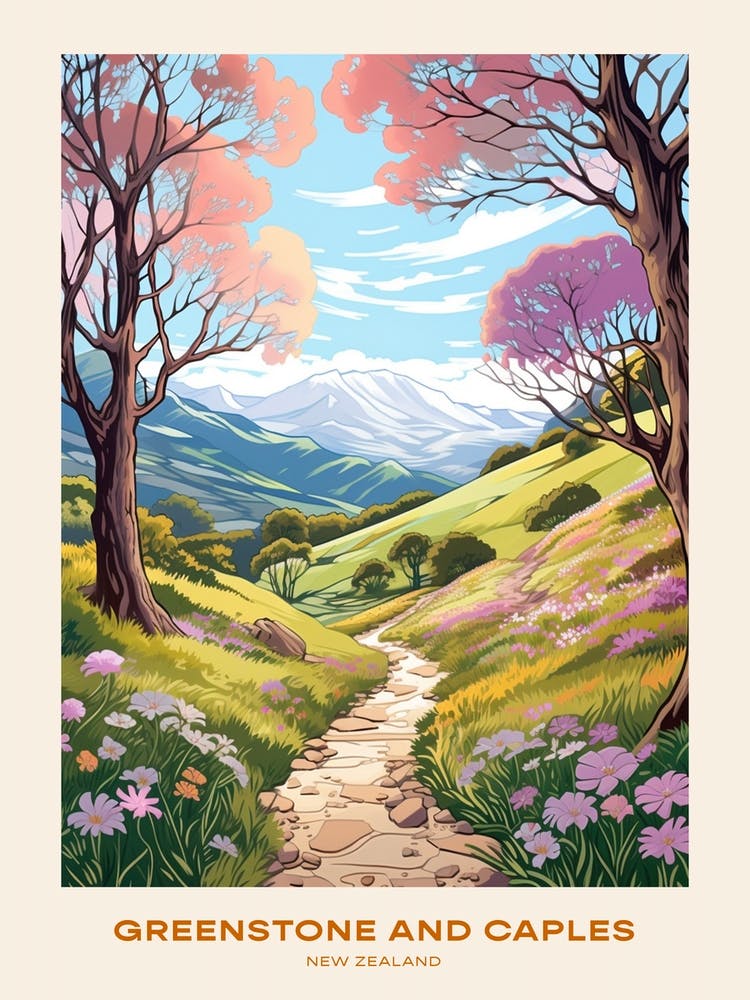 Greenstone And Caples New Zealand Hike Poster