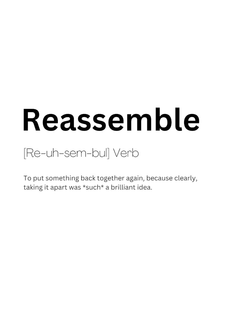 Reassemble Definition Meaning
