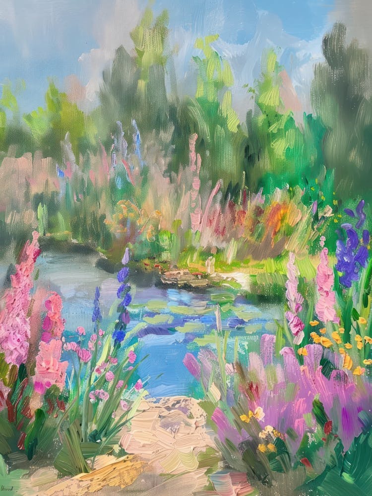 Floral Garden Summer Pond 2