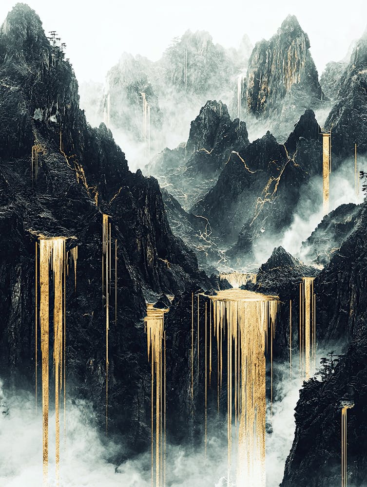 Shishapangma Goldene Gipfel - Ätherische Abstraktion