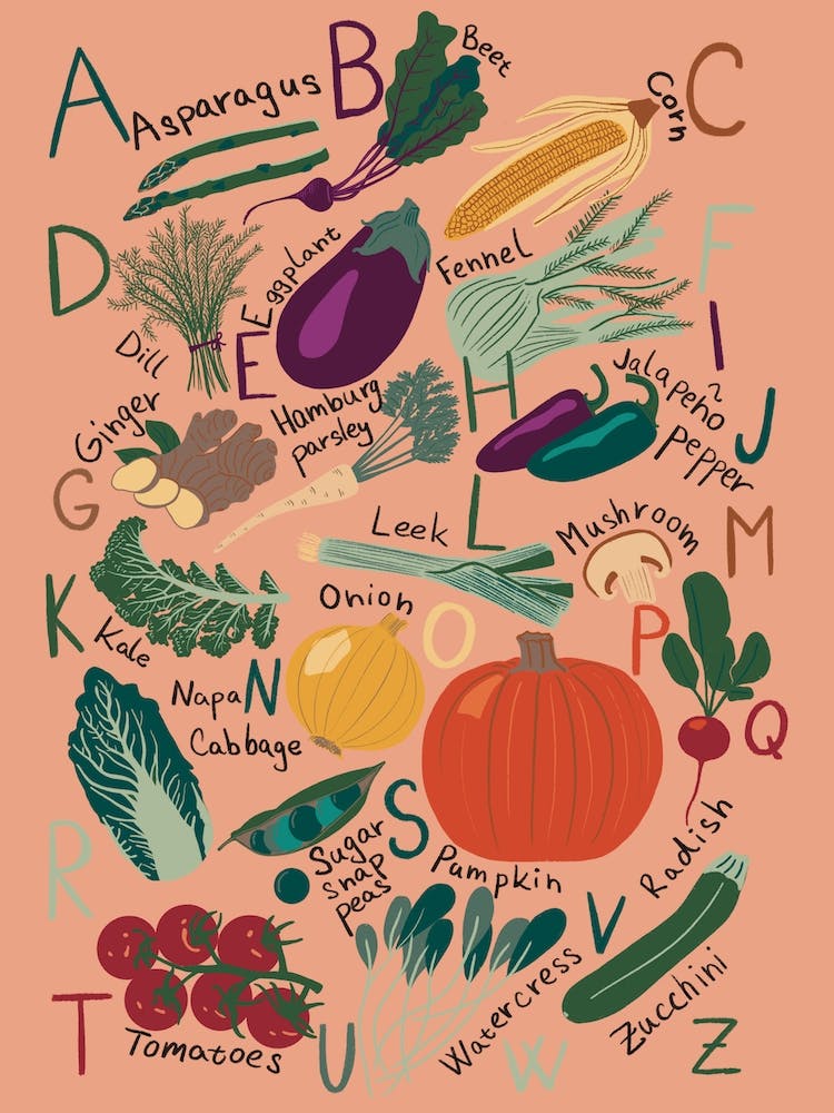 Vegetable Alphabet