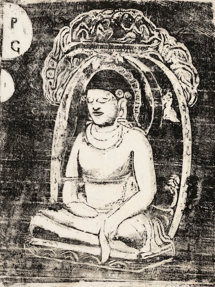 Buddha, From The Suite Of Late Wood Block Prints, Paul Gauguin