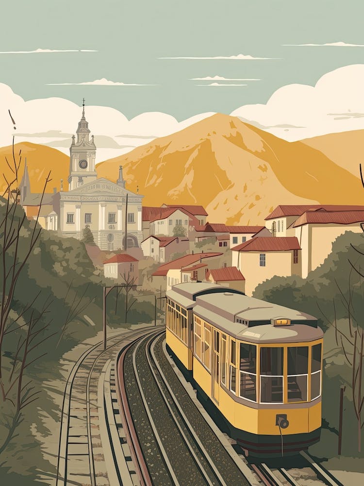 Santiago De Chile Travel Illustration 1