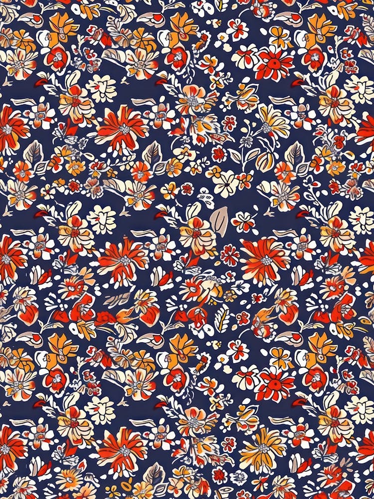 Iris Impress London Fabrics Floral Pattern 5