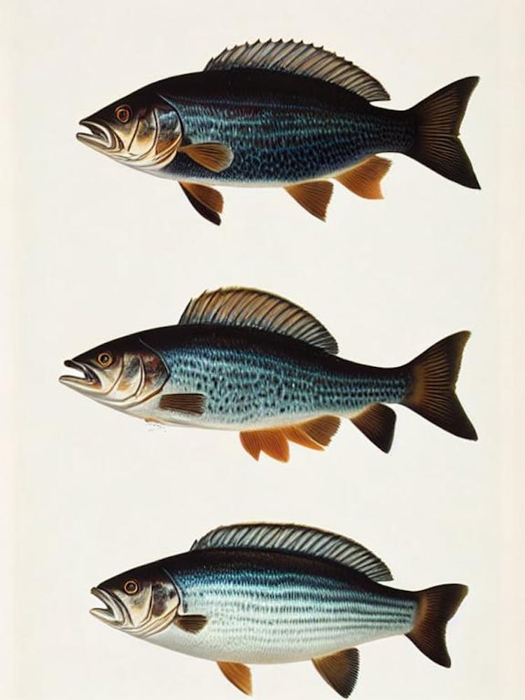Black Sea Bass Vintage Poster