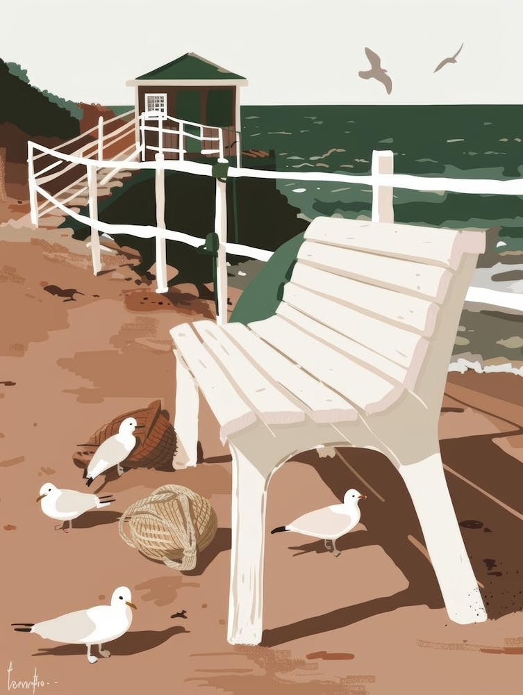 Seagulls On The Beach 4