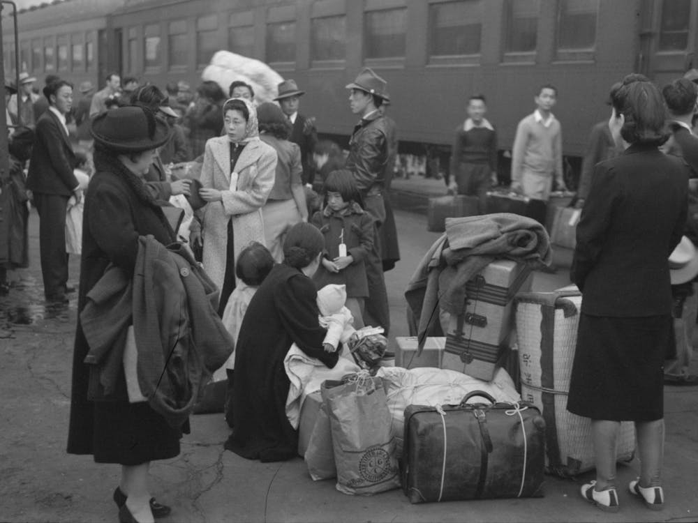 Untitled Photo, Possibly Related To Los Angeles, California, Japanese American Evacuation From West Coast Areas Und