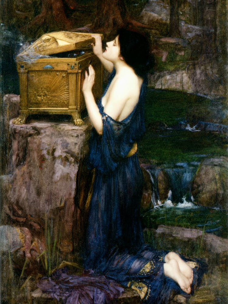 油彩『Pandora’s Box』 Fandom | Wiki Evil The | (mythology) Box Pandora's 絵画