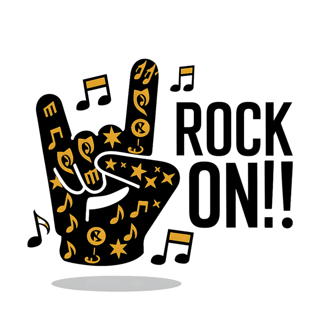 Music Rock On Art Print by Visual Vibe Tees – Fy!