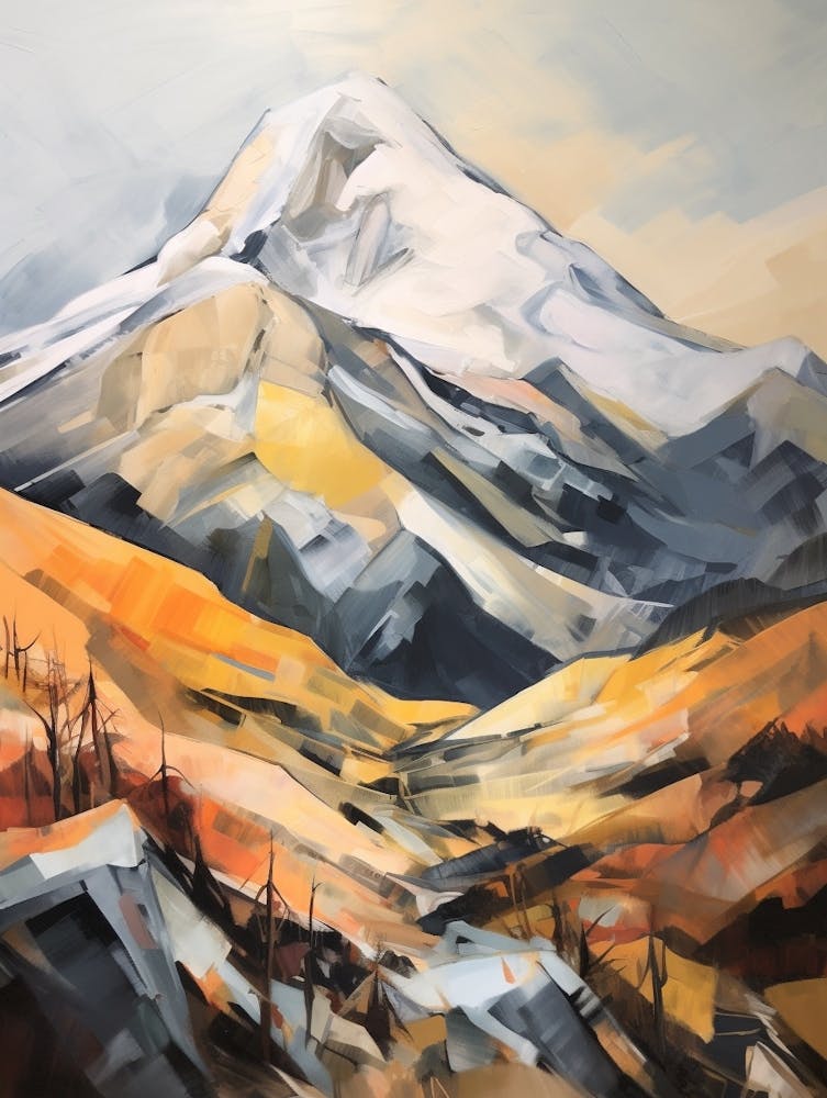 Ben Oss Scotland Mountain Painting