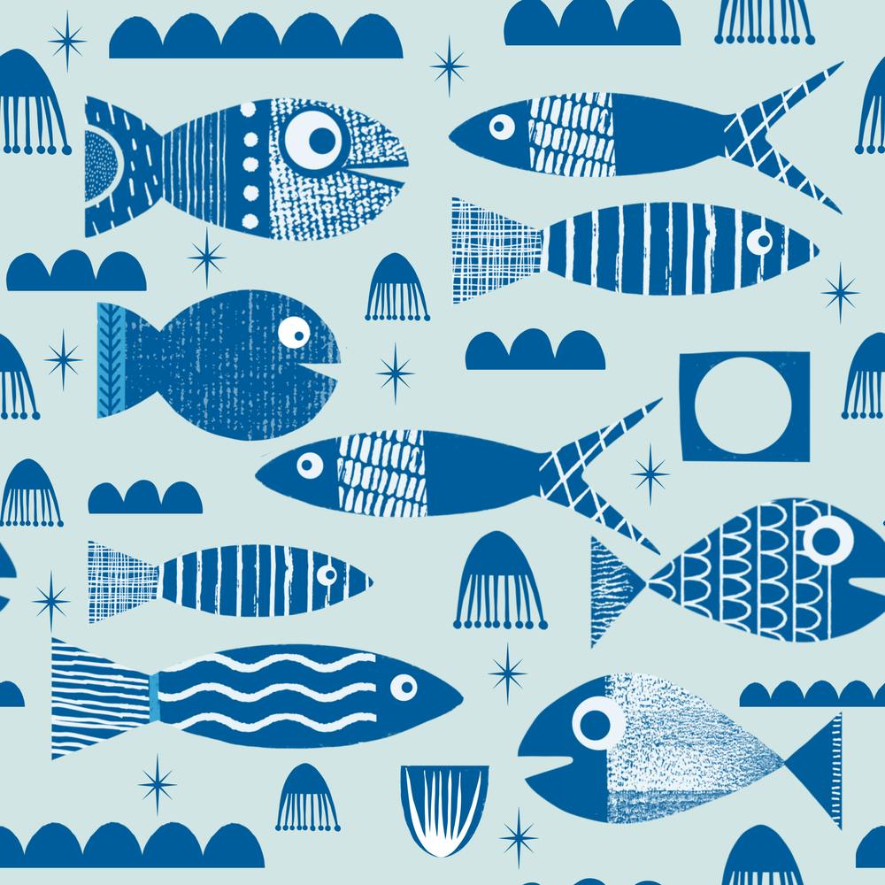 Plenty Of Fishes In The Sea Aqua