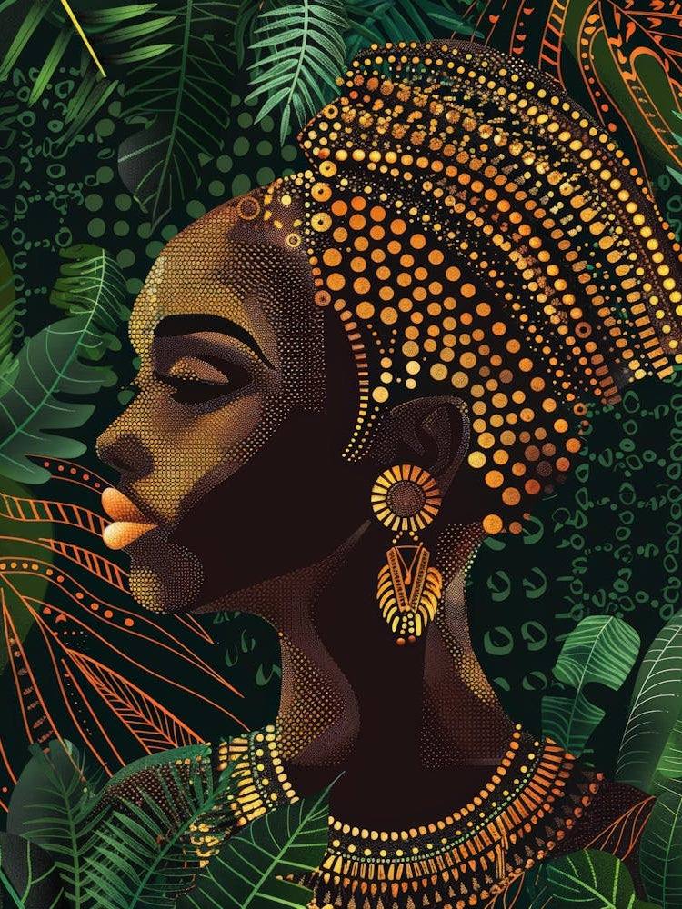 African Woman In The Jungle 2