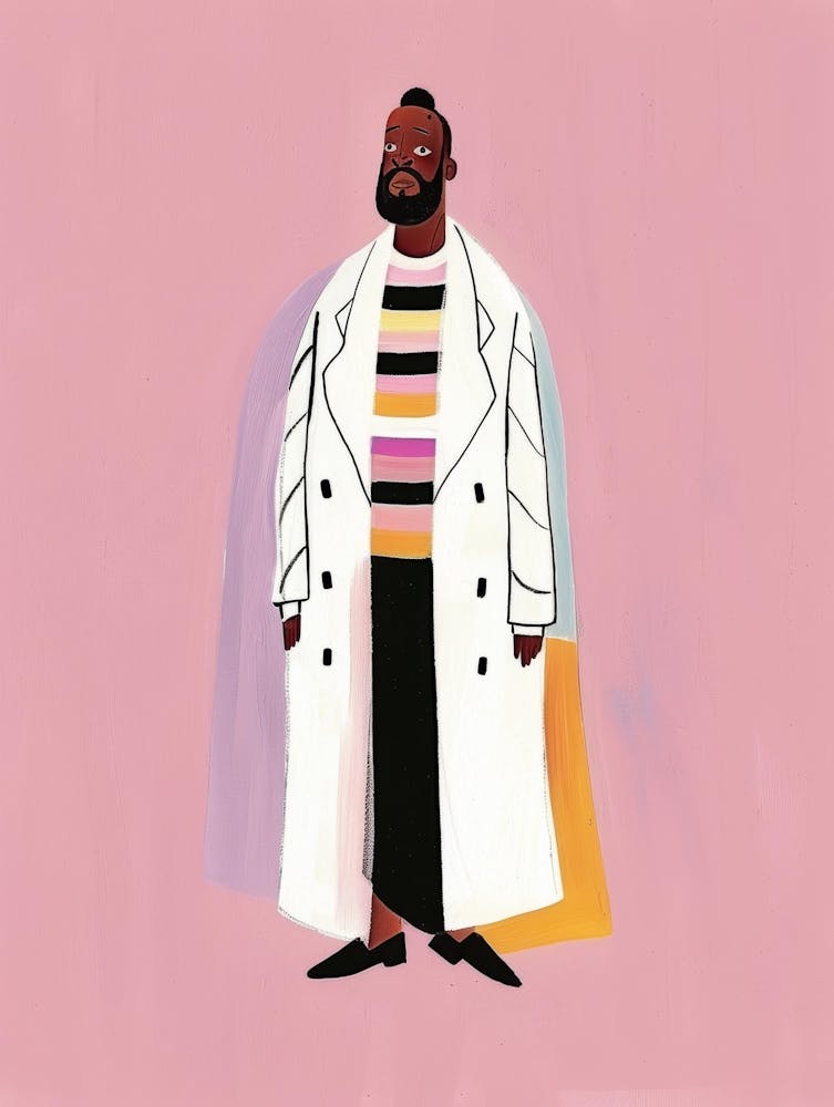 Illustration Of A Man In A Coat 1