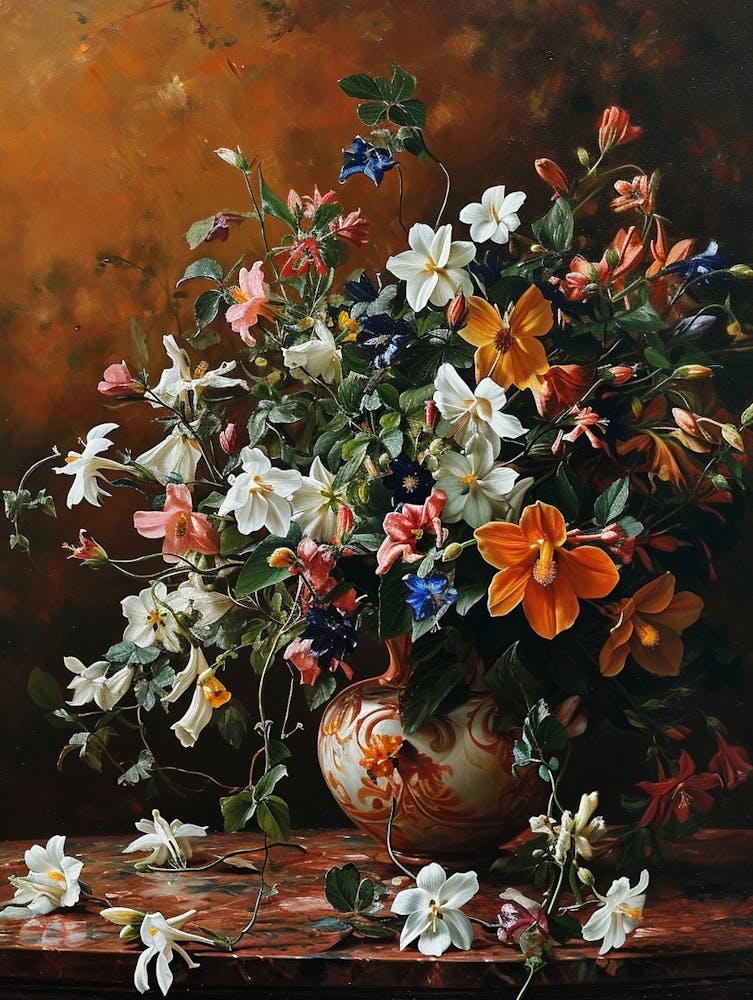 Baroque Floral Still Life Columbine 2