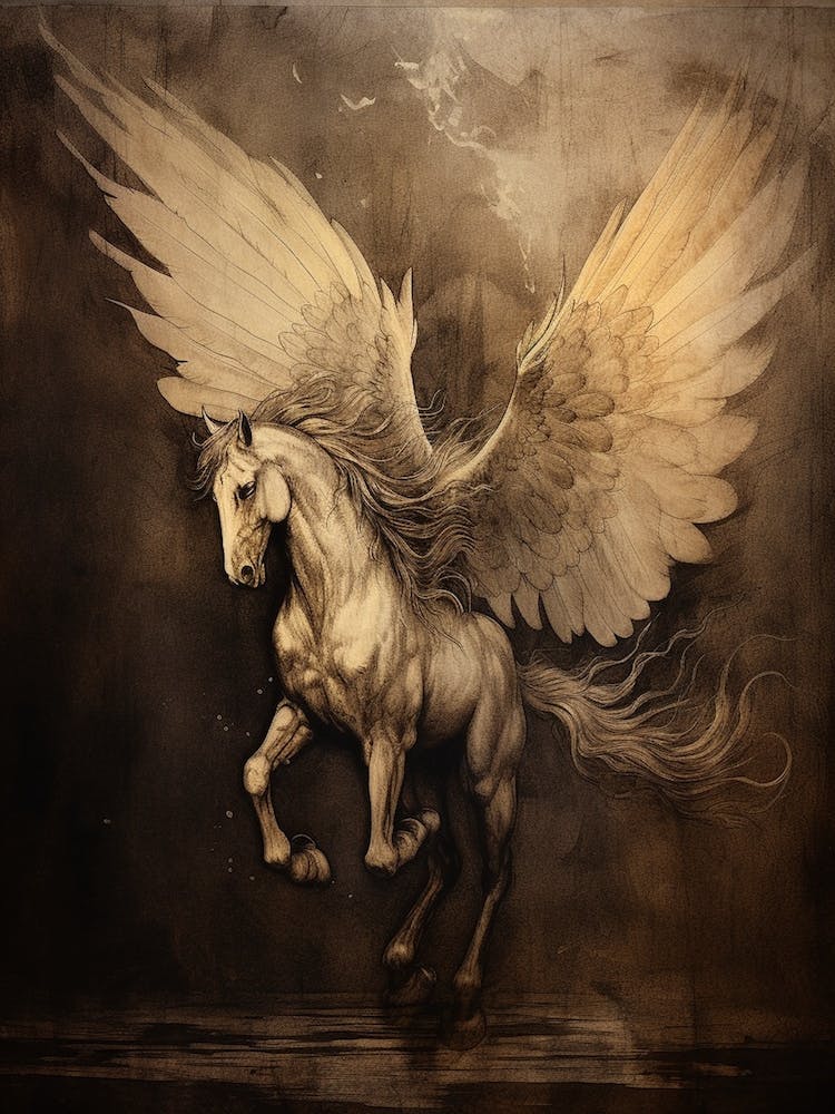 Etheral Pegasus Etching