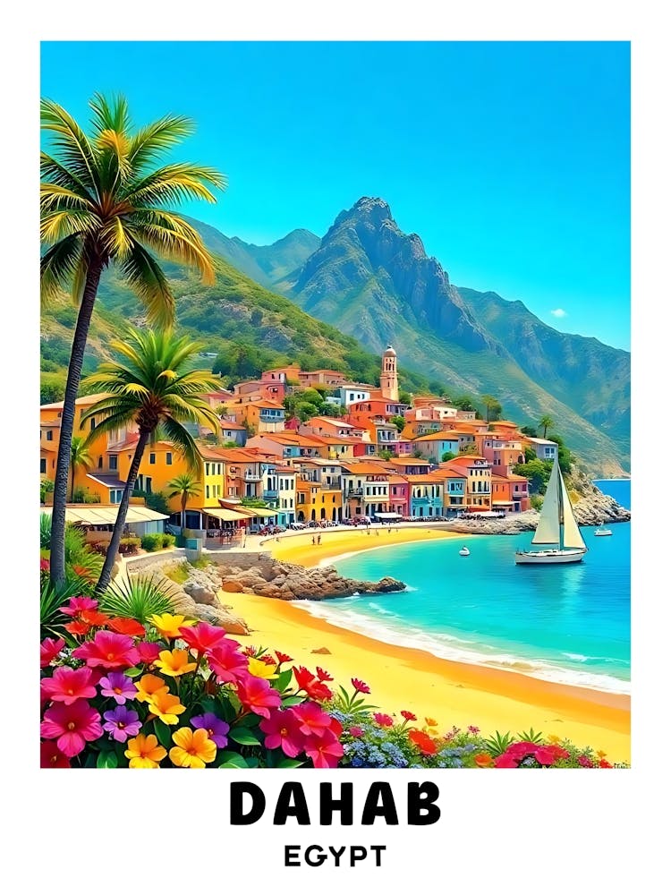 Dahab - Egypt Vintage Travel Poster 5