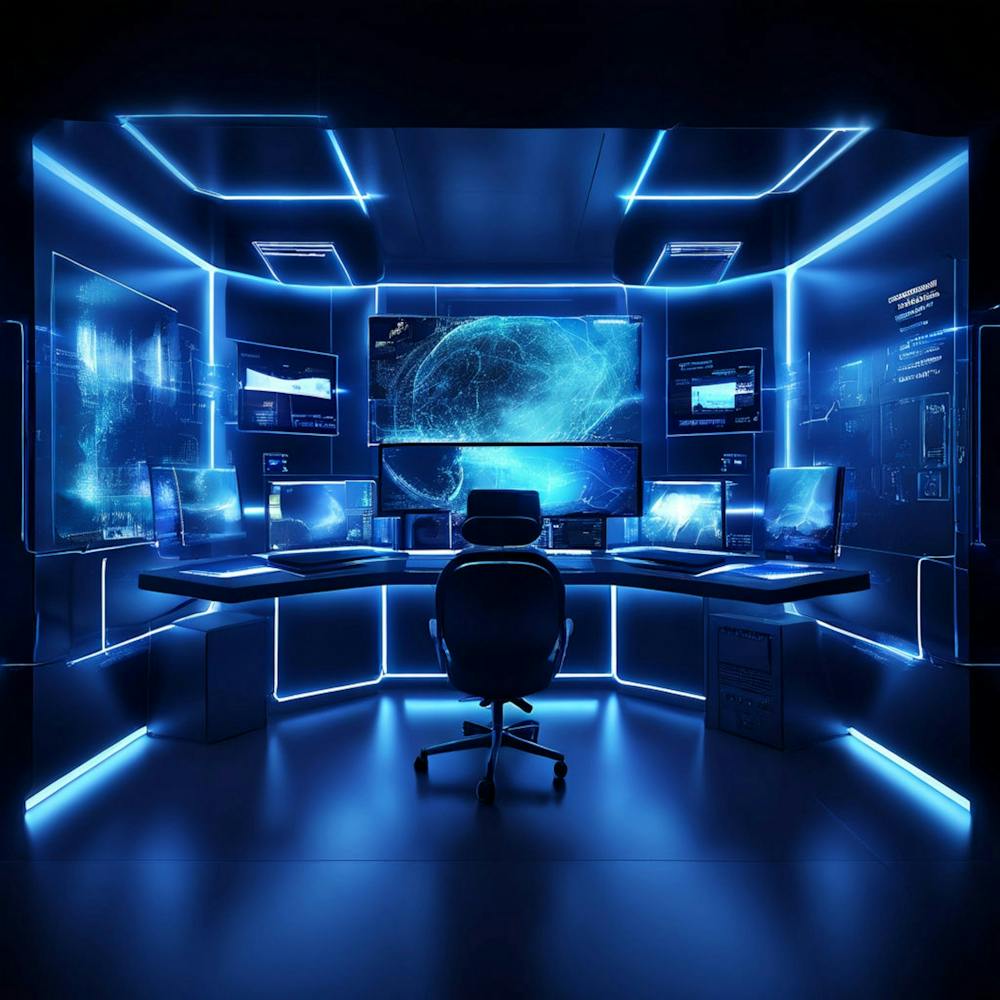 Futuristic Computer Room