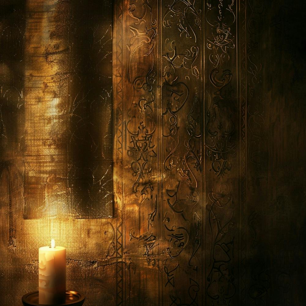 Yom Kippur Themed Banner Texture With Solemn