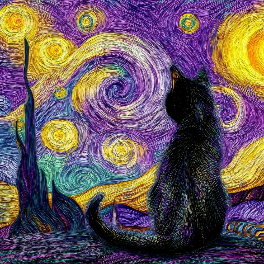 Starry Night Cat 6