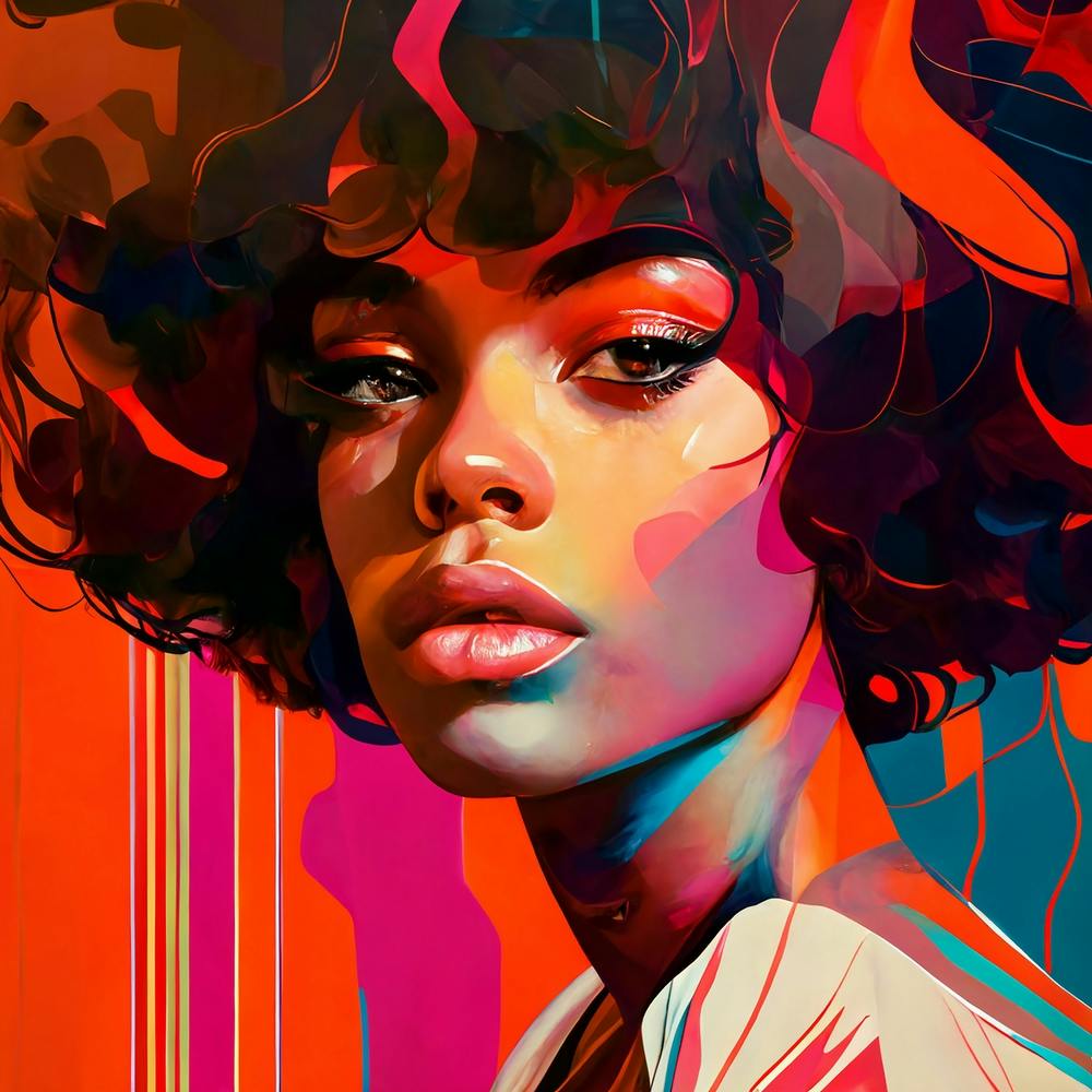Motown Beauty Fine Art Style Portrait, Disco 70's 2