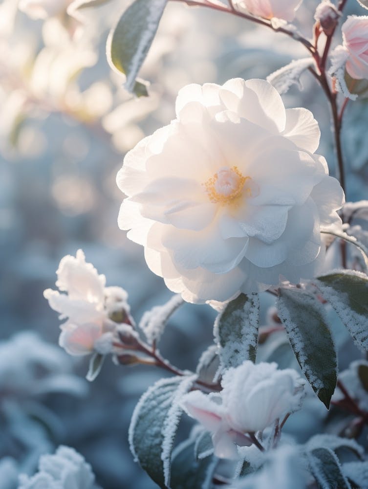 Frosty Botanical Camellia 1