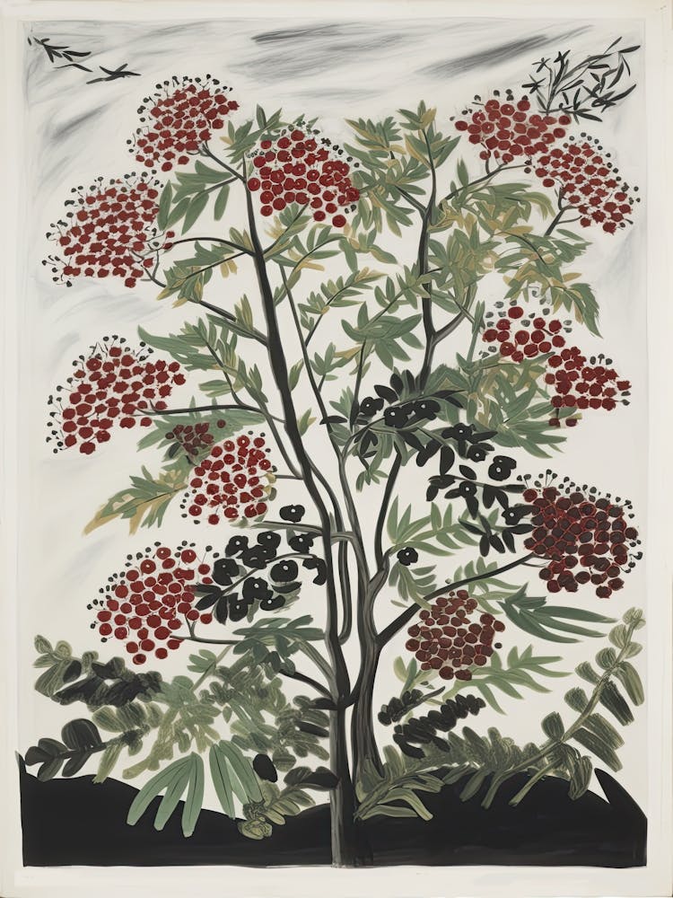 Elderberry Fruit Drawing 1
