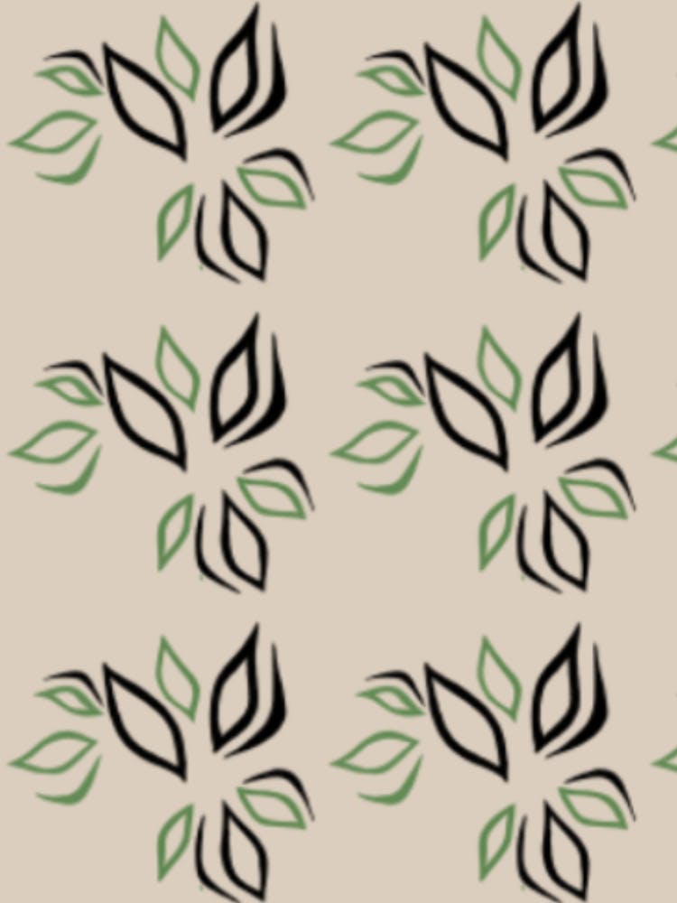 Leaves On A Beige Background