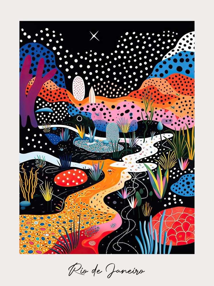 Poster Of Rio De Janeiro, Illustration In The Style Of Pop Art 2