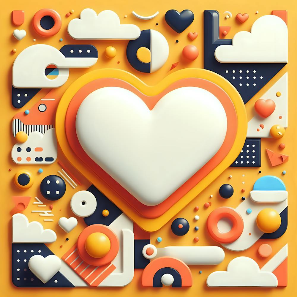 Valentine S Day Design Heart Love Poster Decor Romance Postcard Youth Fun