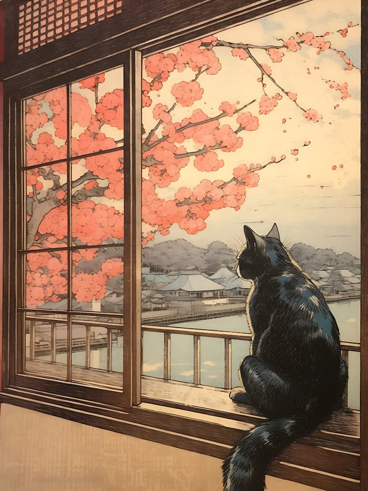 Cat In A Window