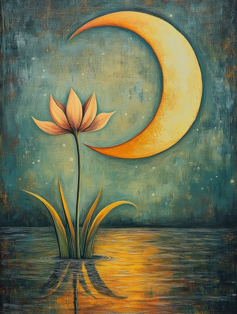 Moon And Lotus