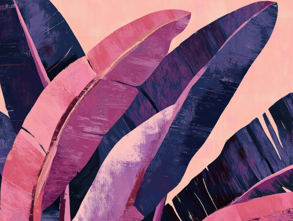 Purple Banana Leaves