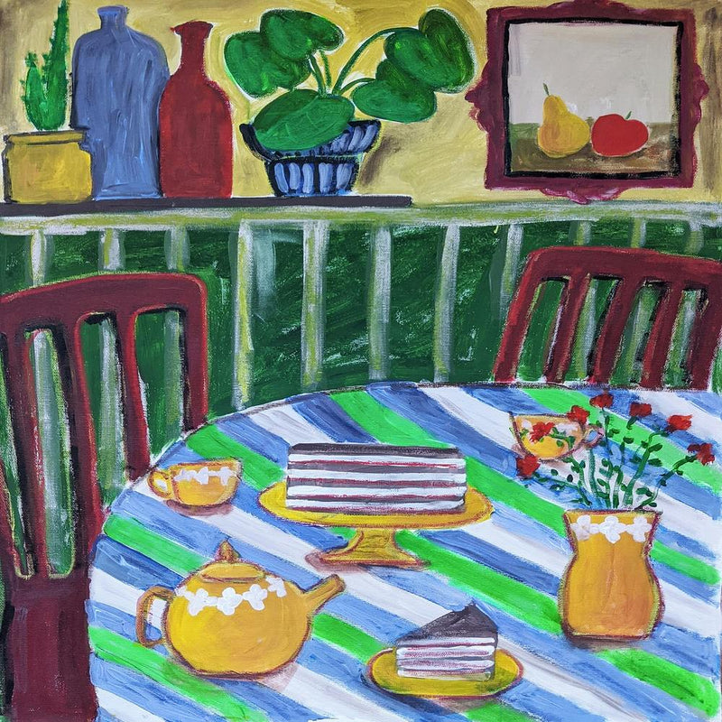 Acrylic painting of the room