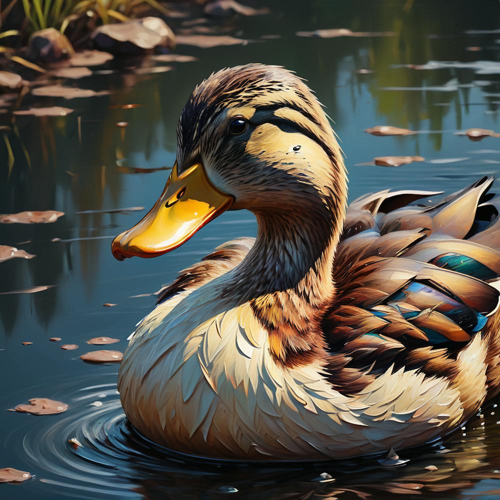 Duck In Water
