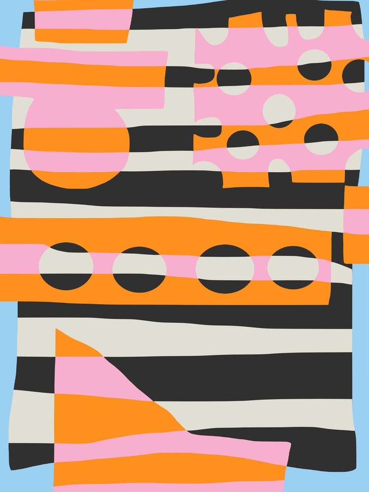 Abstract Stripe Minimal Collage 6