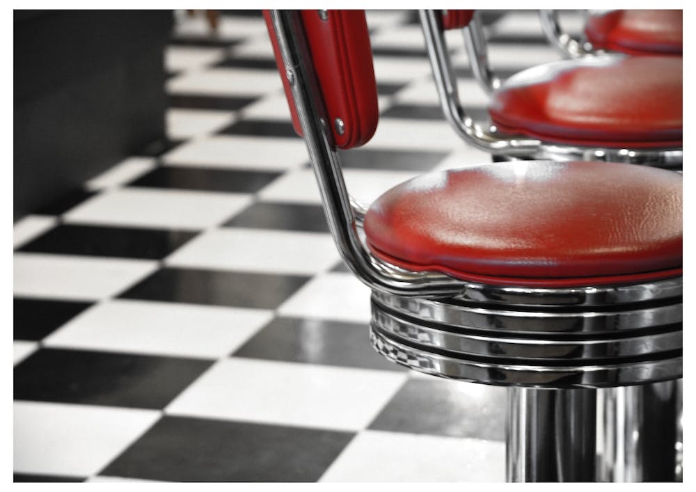 Vintage America Red Diner Chairs
