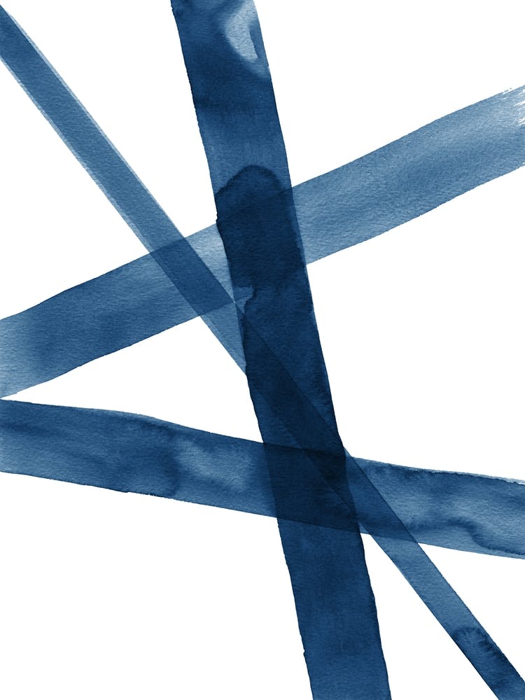 Blue Watercolor Lines 4